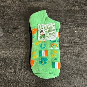 No show Happy st Patrick’s day socks